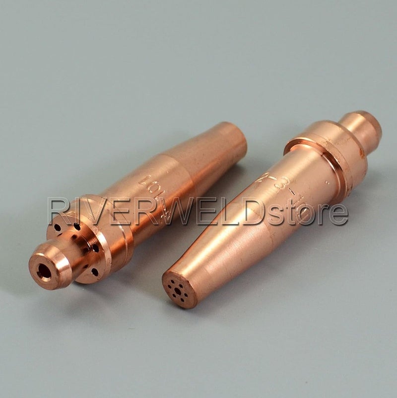 RIVERWELD Acetylene Cutting Tips 3-101 size 2 & 2-3-101 for Victor-Style Oxygen Oxy Oxyfuel Cutter Torch Made of Copper Pack of 2 - Image 2
